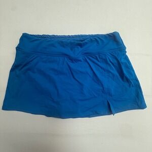 Lands End‎ Swim Skirt Womens 4 Blue Skort Bikini Bottom Swimwear Modest Beach
